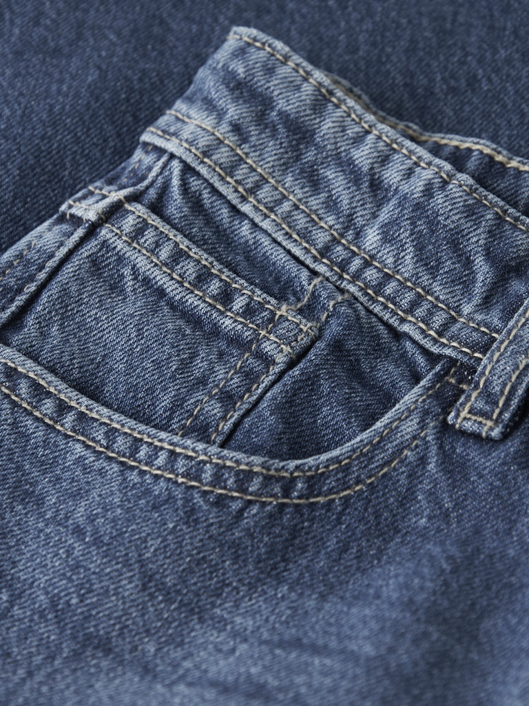 NAME IT Ryan Straight Jeans 5950 Medium Blue Denim back view