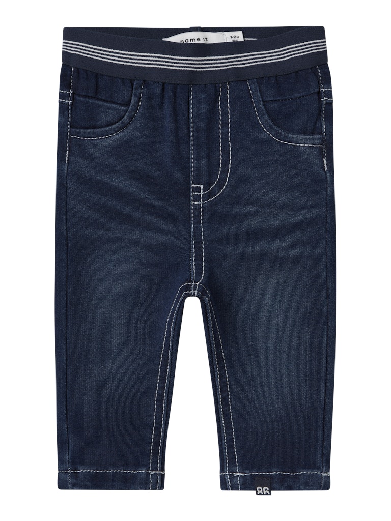 NAME IT Silas Slim Sweat Jeans 7025 Blue Denim model front view