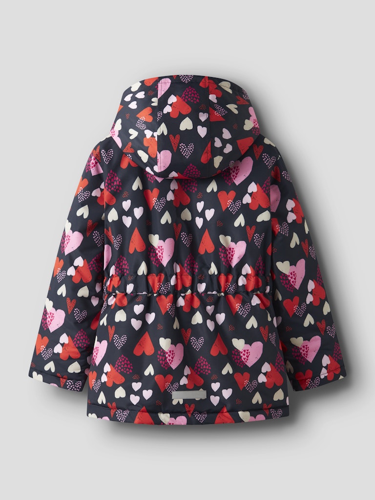 Maxi Kid Girl Love Heart Jacket - Dark Sapphire/Red-Back View