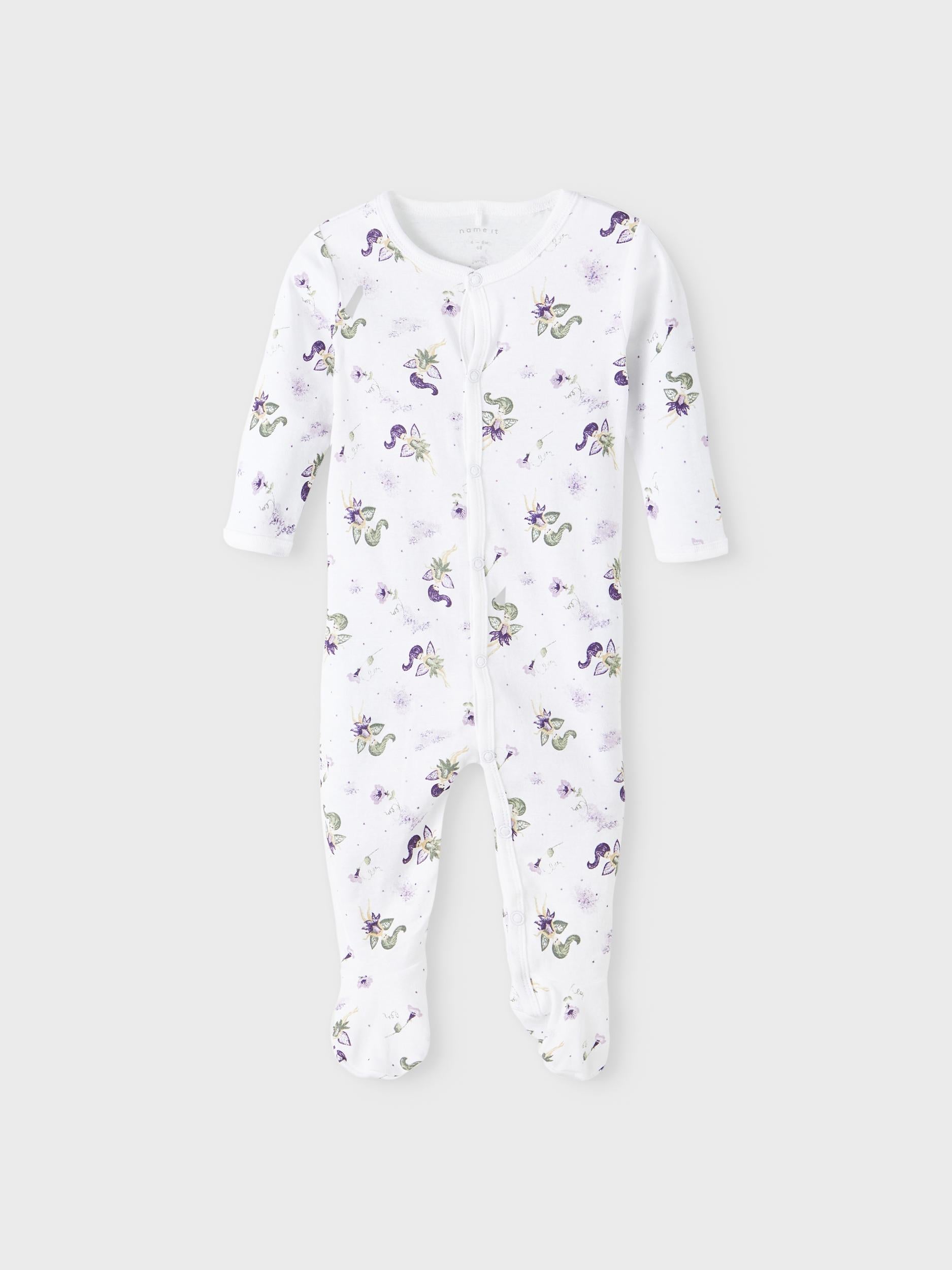 Girl's Girl's 2 Pack Orchid Petal Fairy Nightsuit-White Nightsuit Front View