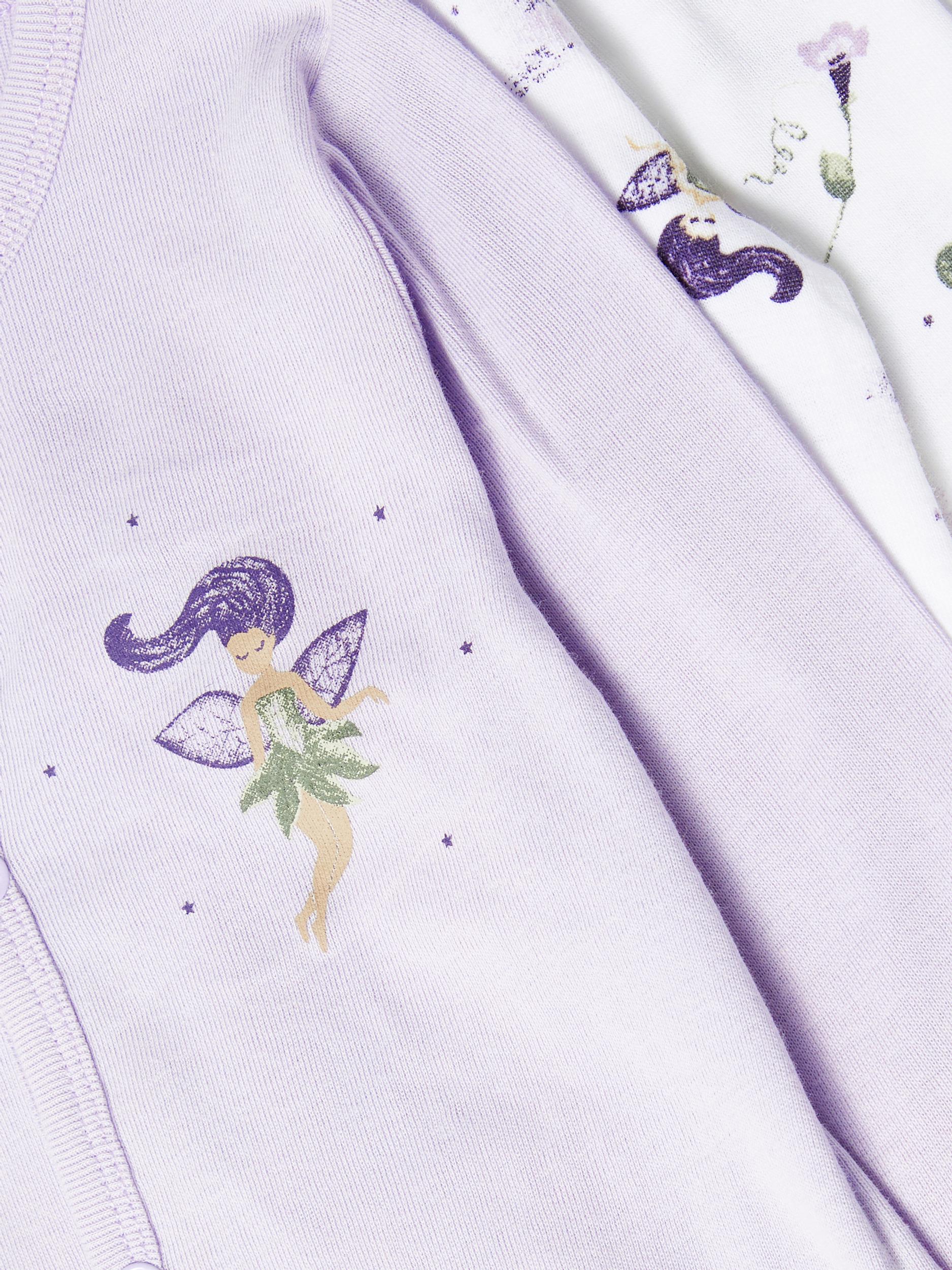 Girl's 2 Pack Orchid Petal Fairy Nightsuit-Close Up View