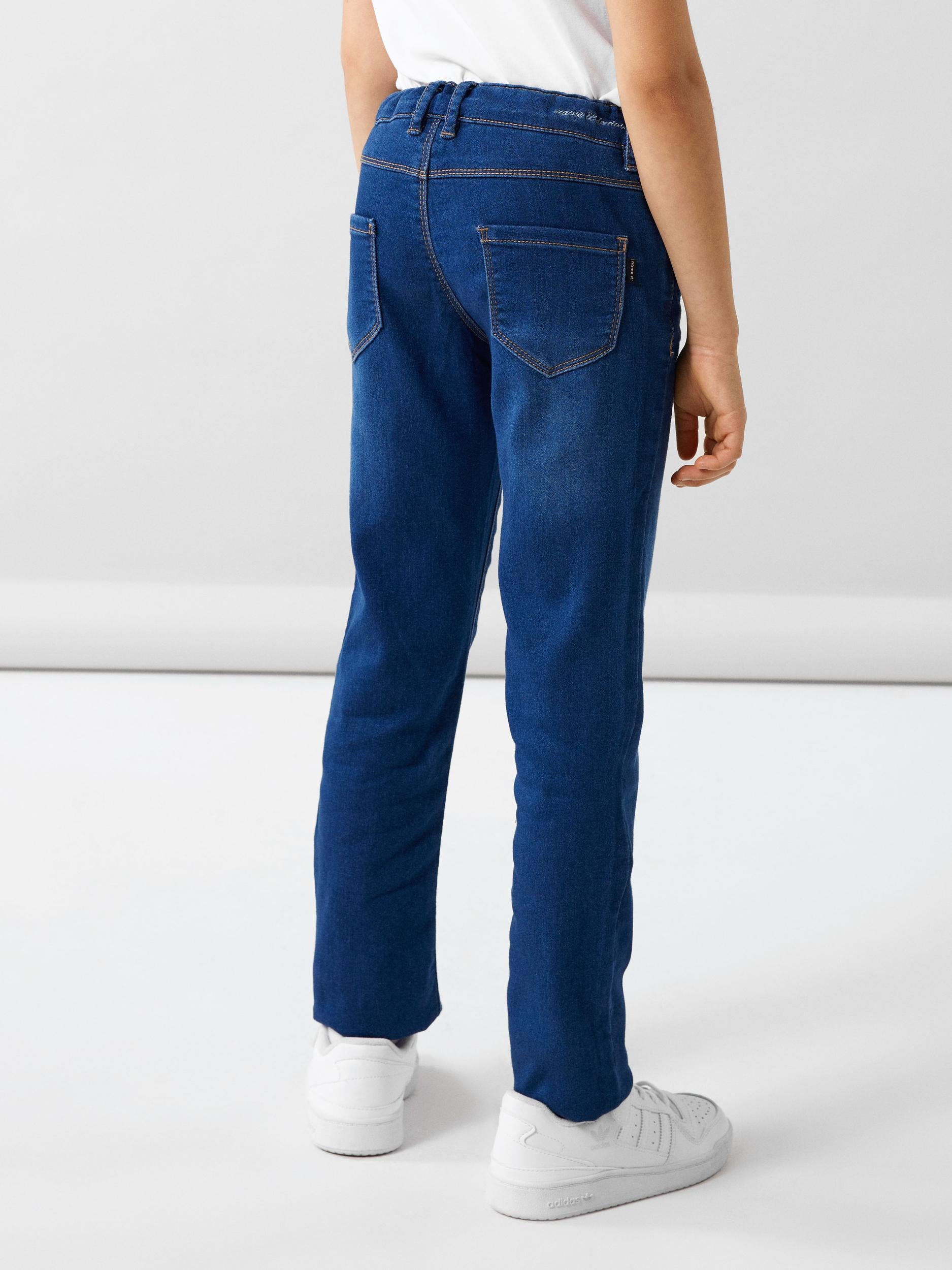Girl's Salli Slim Sweat Jeans-Model Back View