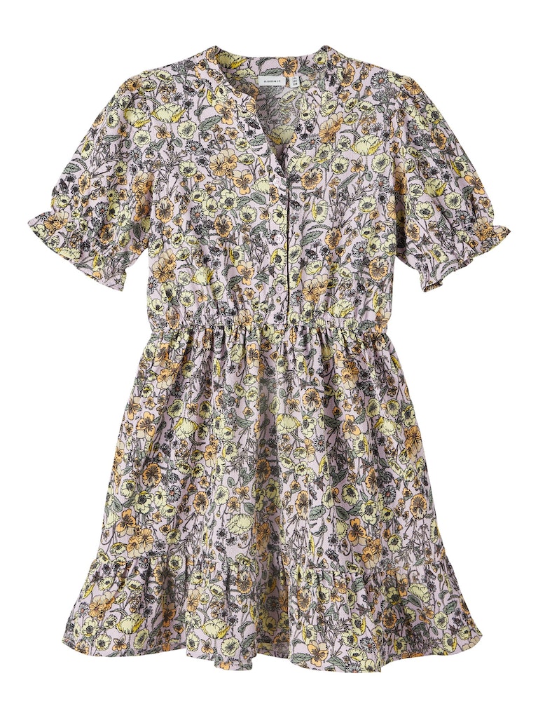 Girl's Orchid Bloom Jilima Short Sleeve Dress-Front View