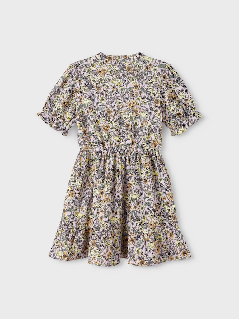 Girl's Orchid Bloom Jilima Short Sleeve Dress-Back View