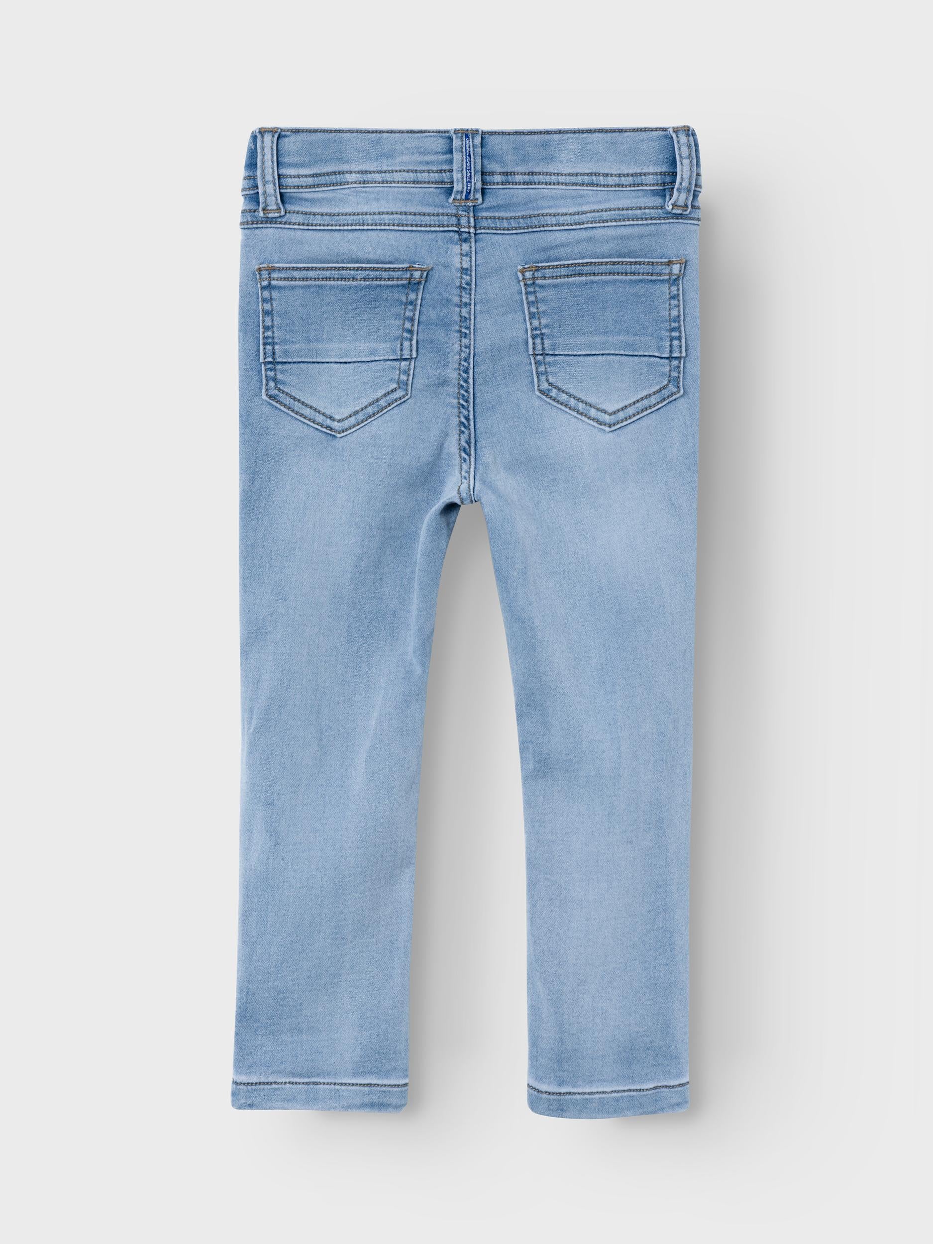 Boy's Silas Slim Sweat Jeans 8001-Light Blue Denim-Back View