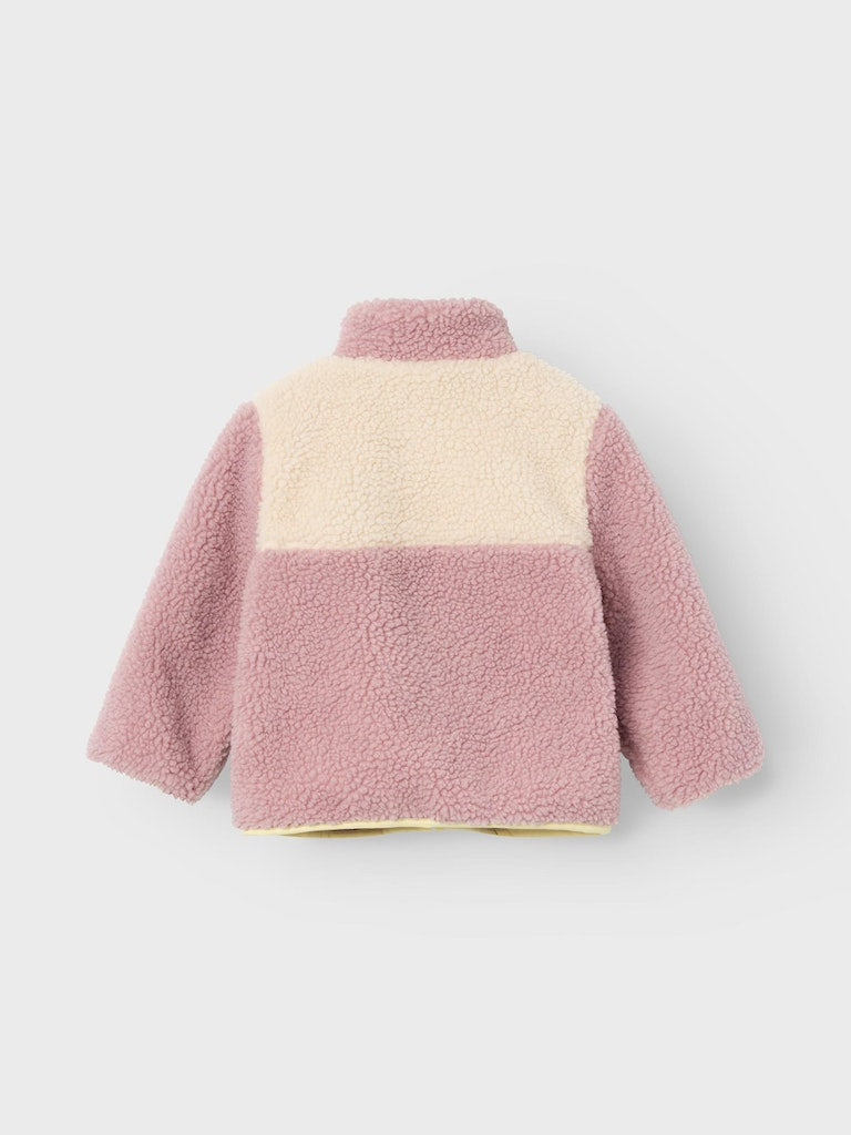 Girl's Melo Teddy Jacket-Burnished Lilac-Back View