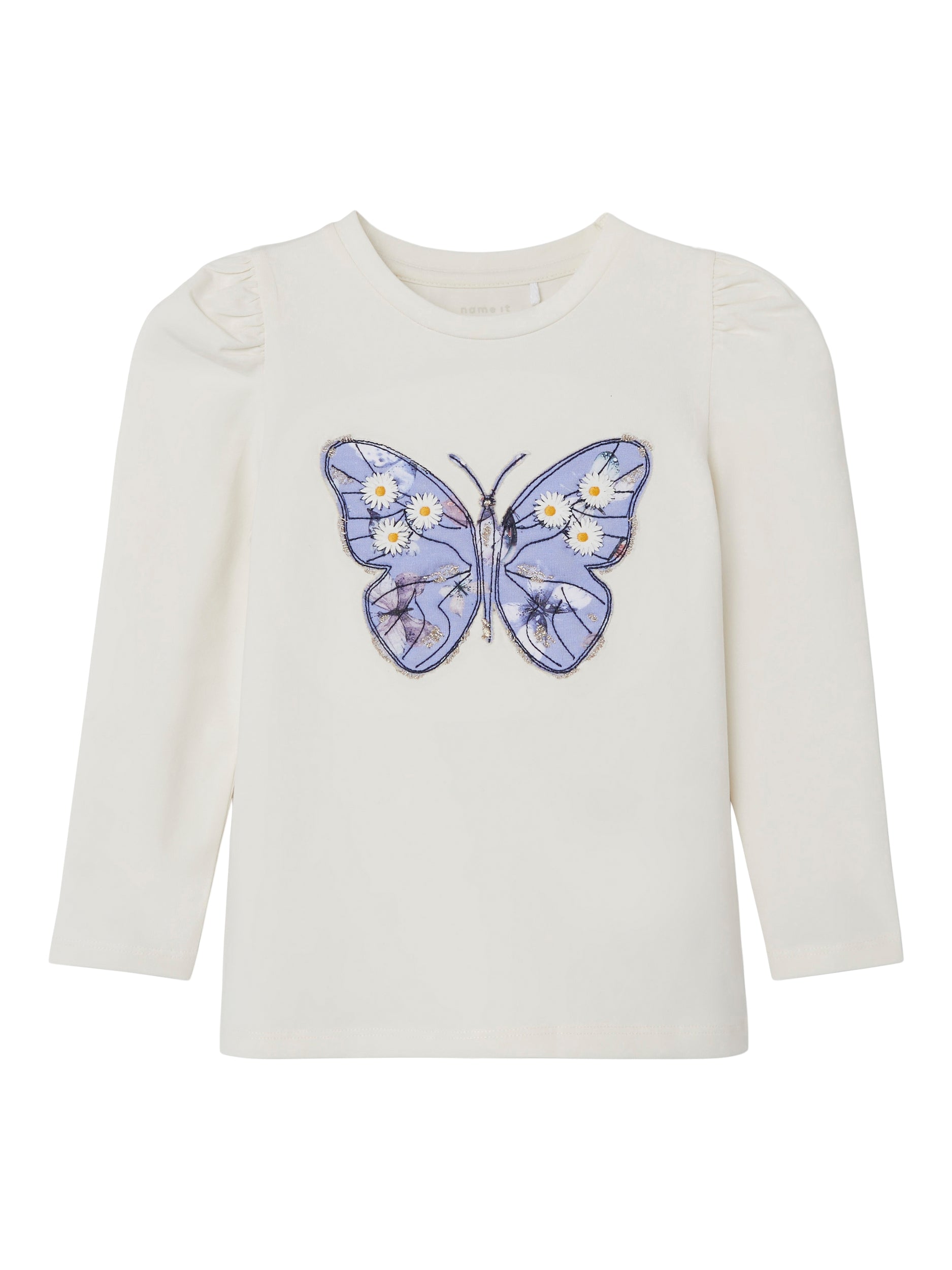 Girl's Bea Long Sleeve Top-Jet Stream-Front View