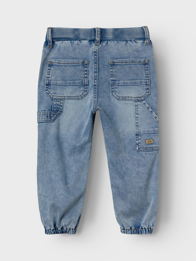 Boy's Ben Baggy Jeans 6030-Medium Blue Denim-Back View