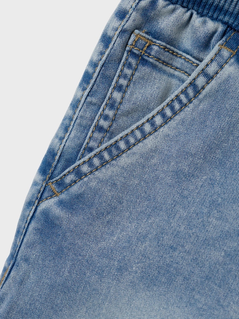 Boy's Ben Baggy Jeans 6030-Medium Blue Denim-Pocket View