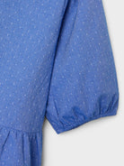 NAME IT Fadotta Short Sleeve Top-Clematis Blue Clematis Blue back view