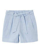 NAME IT Falinnen Shorts-Chambray Blue Chambray Blue model front view