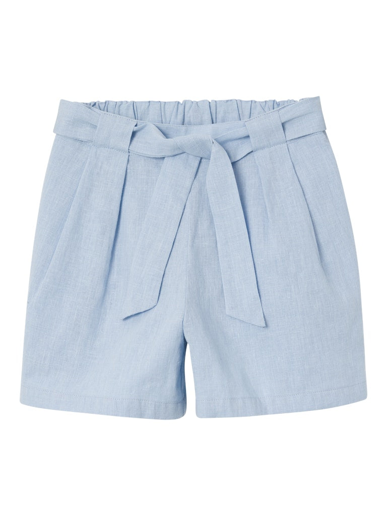 NAME IT Falinnen Shorts-Chambray Blue Chambray Blue model front view