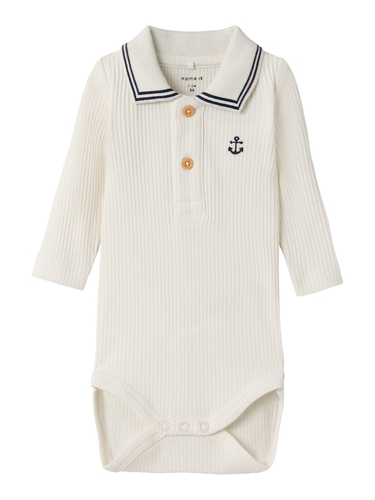 Boy's Friman Long Sleeve Polo Body-Jet Stream-Front View