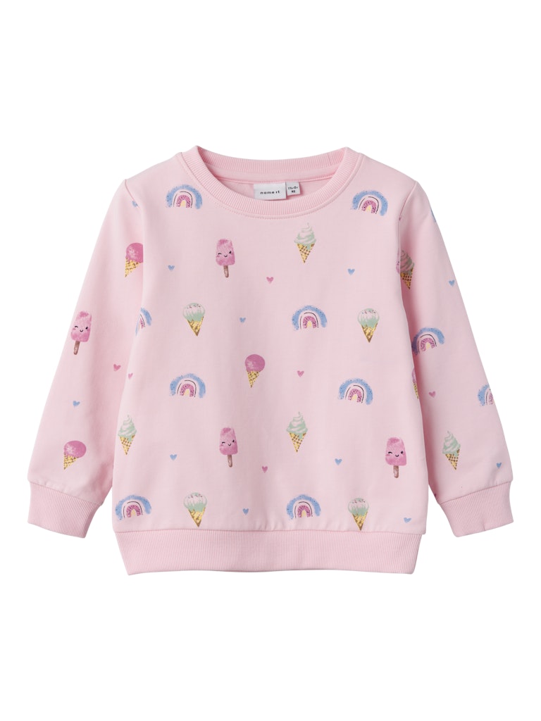 Girl's Fransia Light Sweat-Parfait Pink-Front View