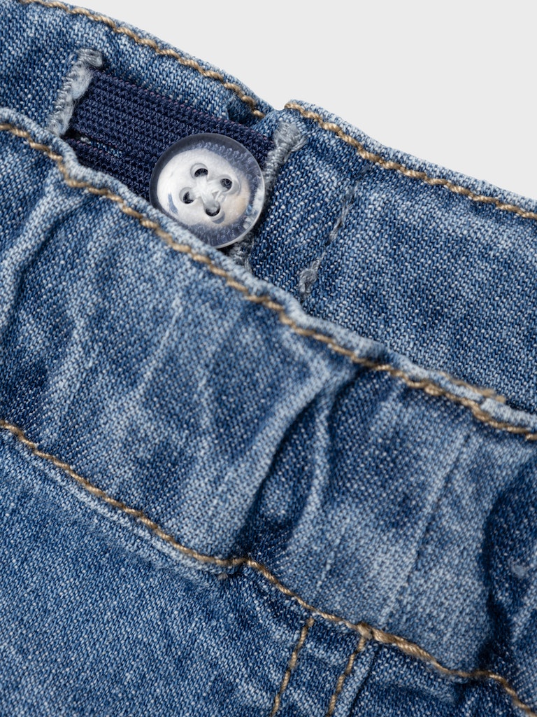 Boy's Ben U-shape Jeans Pant Dark Blue Denim-Waist View
