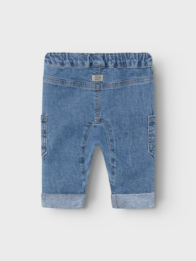 Boy's Ben U-shape Jeans Pant Dark Blue Denim-Back View
