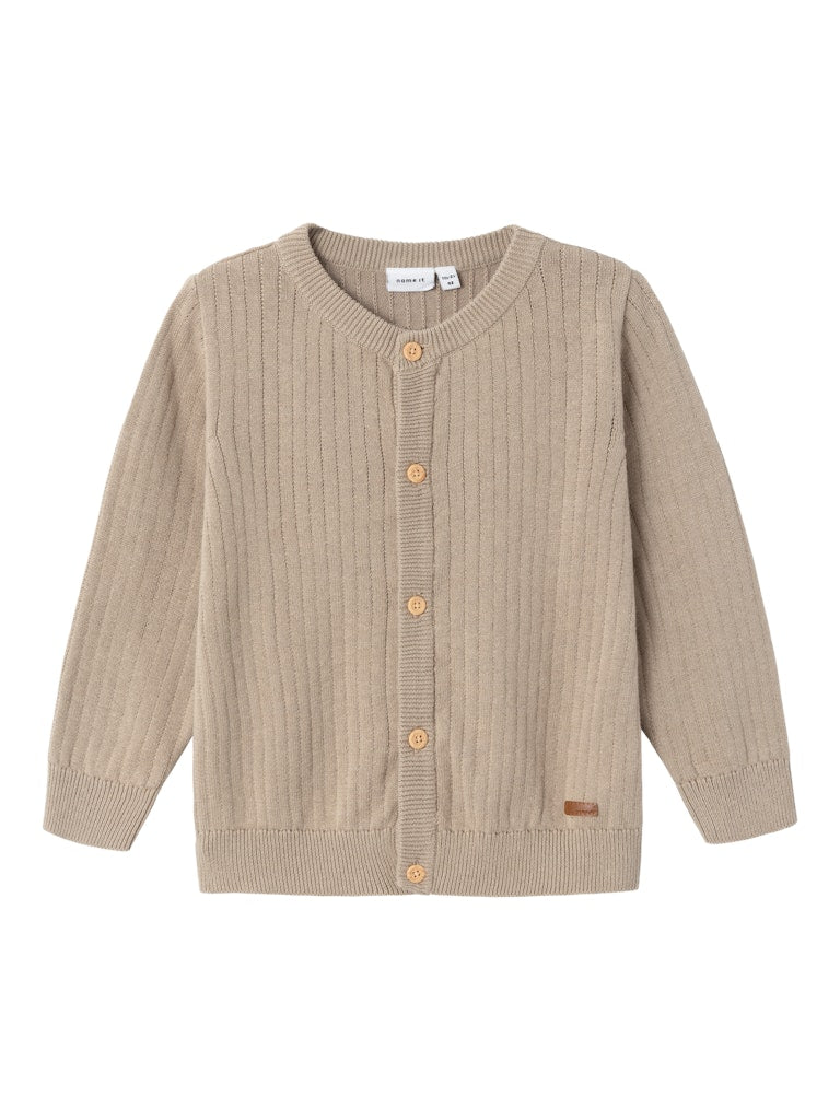 Boy's Hisolo Long Sleeve Knit Cardigan-Pure Cashmere-Front View