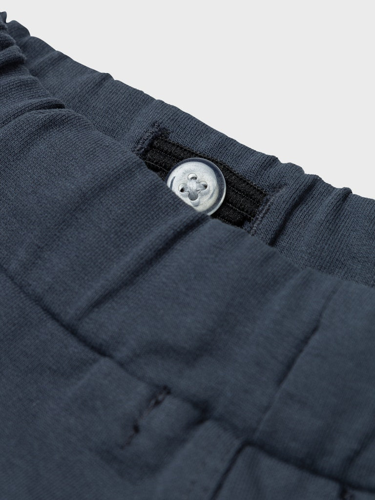 Boy's Jeppe Sweat Long Shorts-India Ink-Close Up View