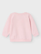 NAME IT Hillia Long Sleeve Sweat-Parfait Pink Parfait Pink model front view