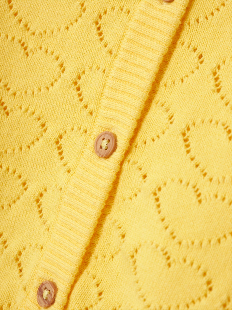 Girl's Desillo Long Sleeve Knit Cardigan-Yarrow-Button View