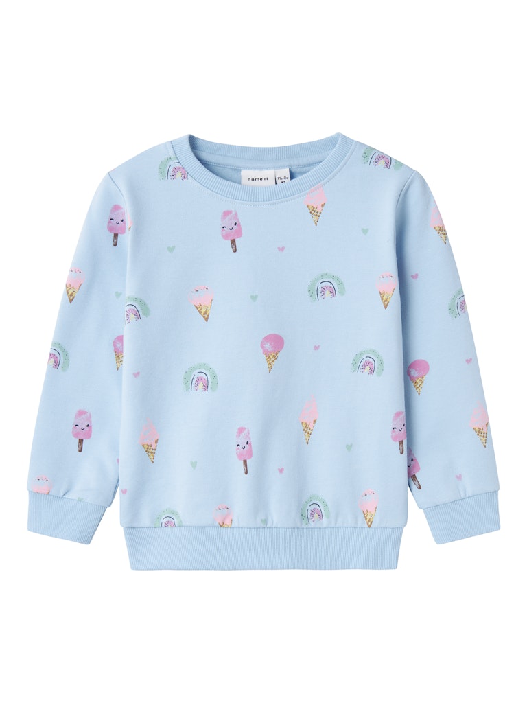 Girl's Fransia Light Sweat-Chambray Blue-Front View