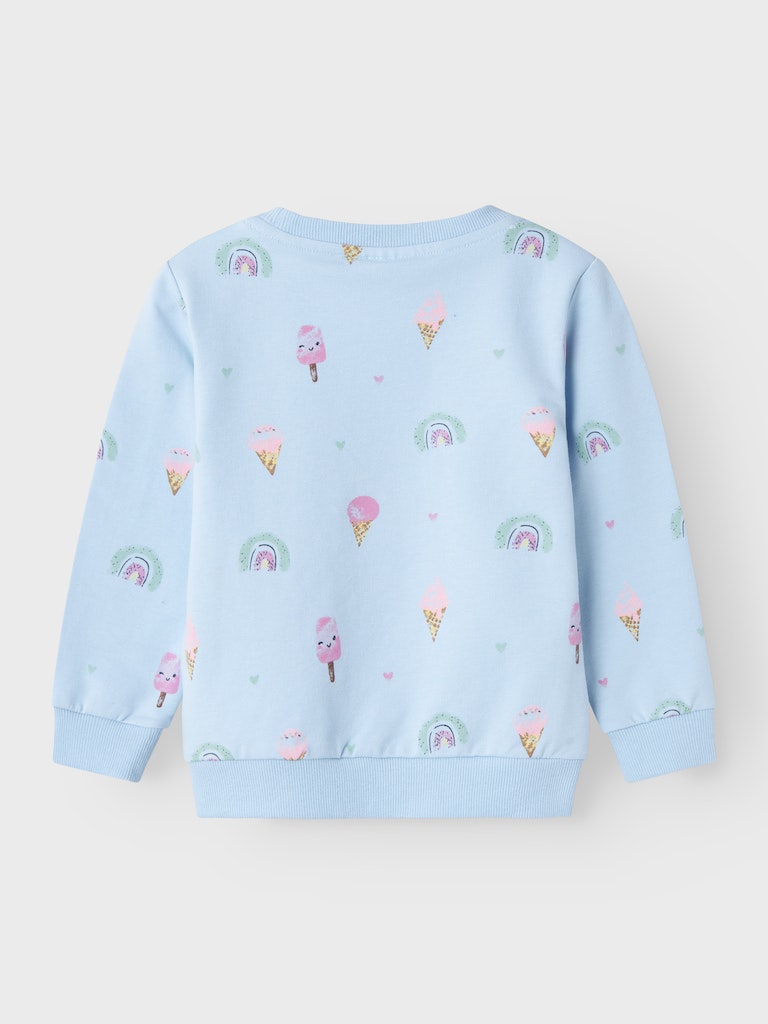 Girl's Fransia Light Sweat-Chambray Blue-Back View