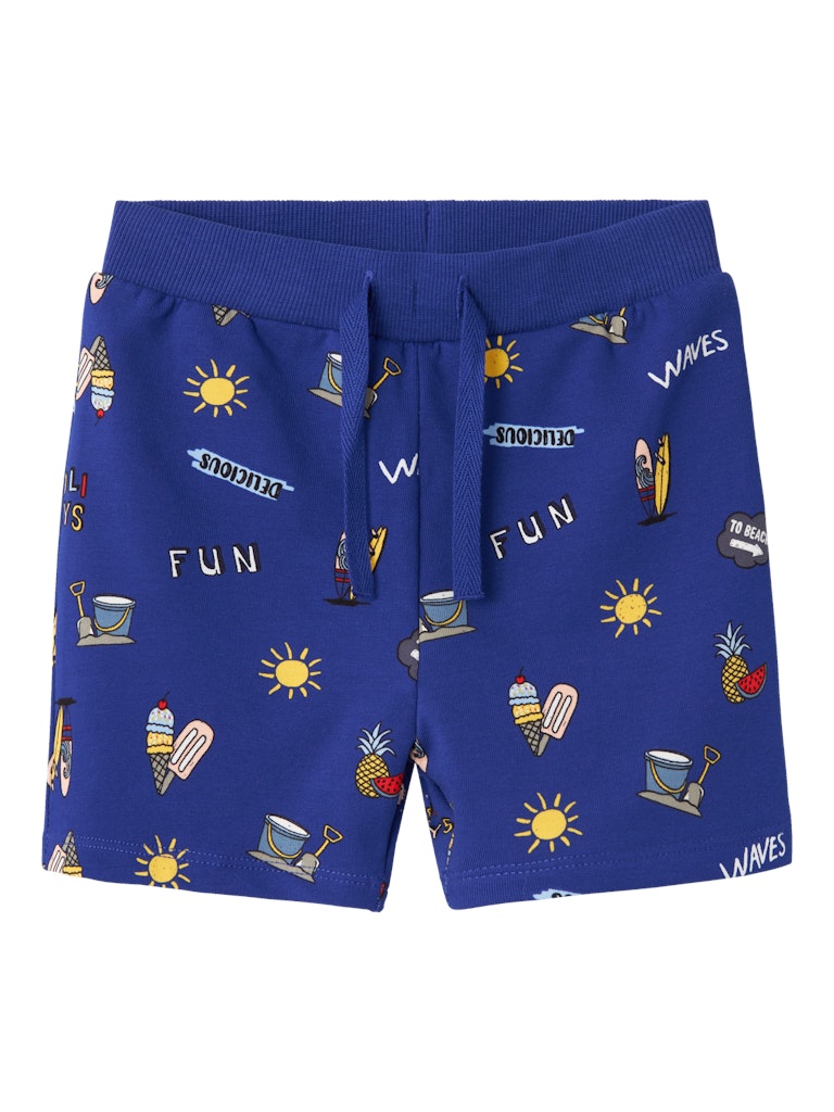 Boy's Frej Sweat Shorts-Clematis Blue-Front View