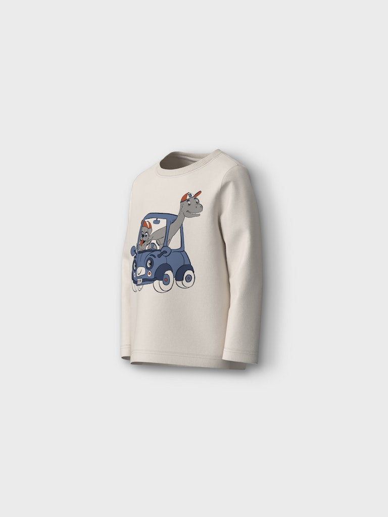 Boys Victor Long Sleeve Top-Jet Stream-Side View