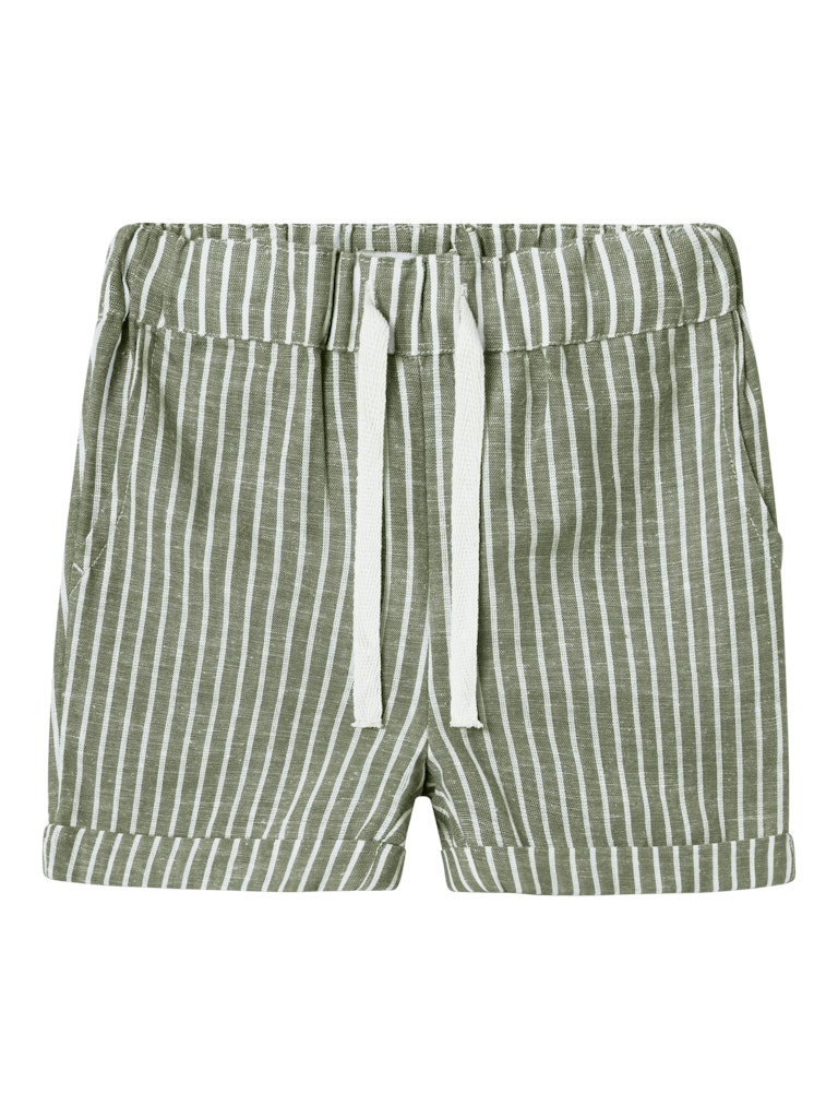 Boy's Hilom Shorts-Oil Green-Front View
