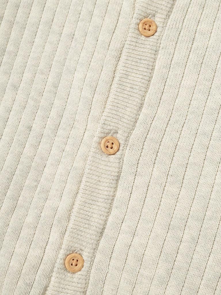 Boy's Hisolo Long Sleeve Knit Cardigan-peyote melange-Close Up View
