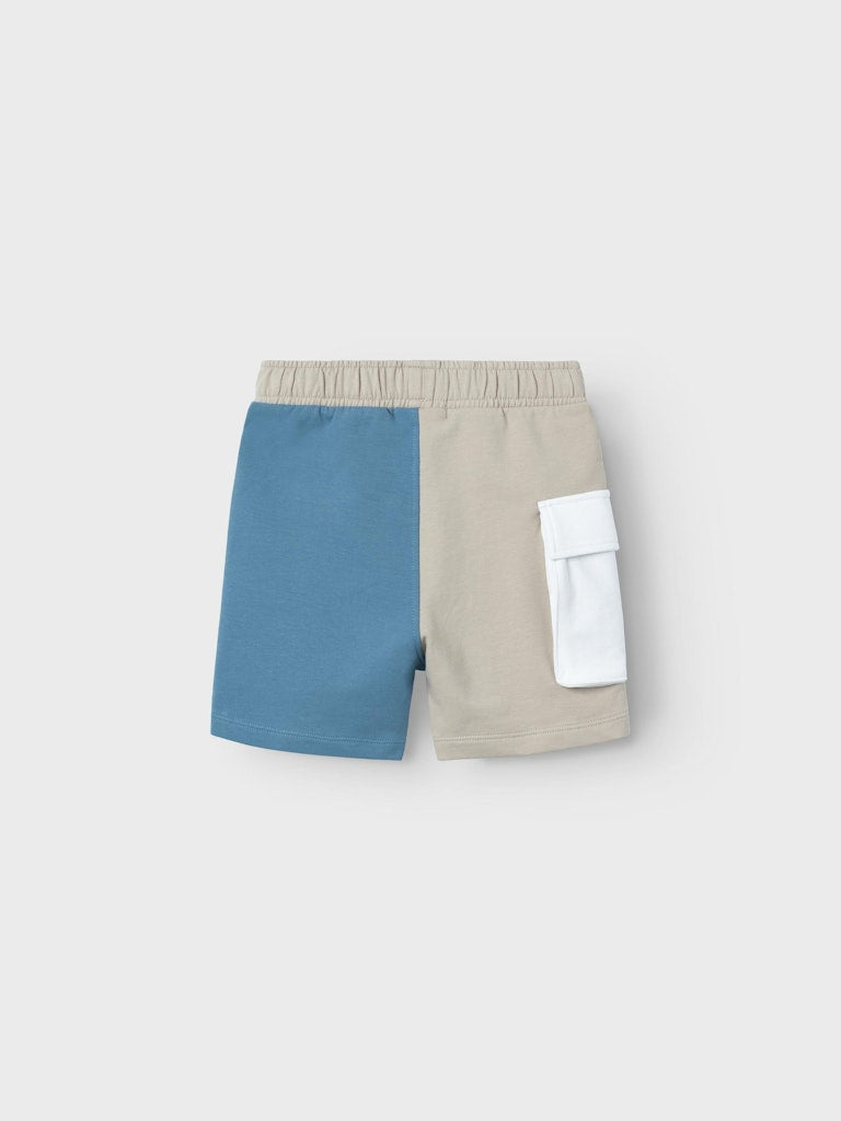 Hagen Sweat Long Blue Shorts-Back view