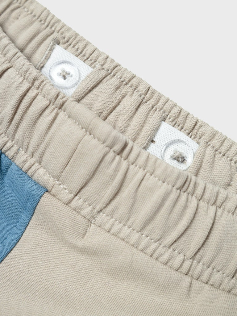 Hagen Sweat Long Blue Shorts-Waist adjuster view