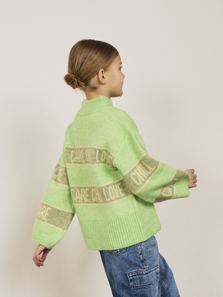 Girl's Beify Long Sleeve Oversize Knit-Side View