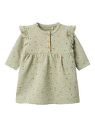 NAME IT Tusia Long Sleeve Dress-Tea Tea front view