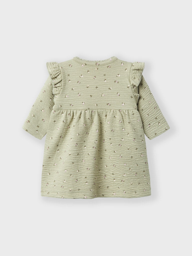 Newborn Tusia Long Sleeve Dress-Tea-Back View