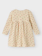 NAME IT Bilia Long Sleeve Dress-Summer Sand Summer Sand detail view