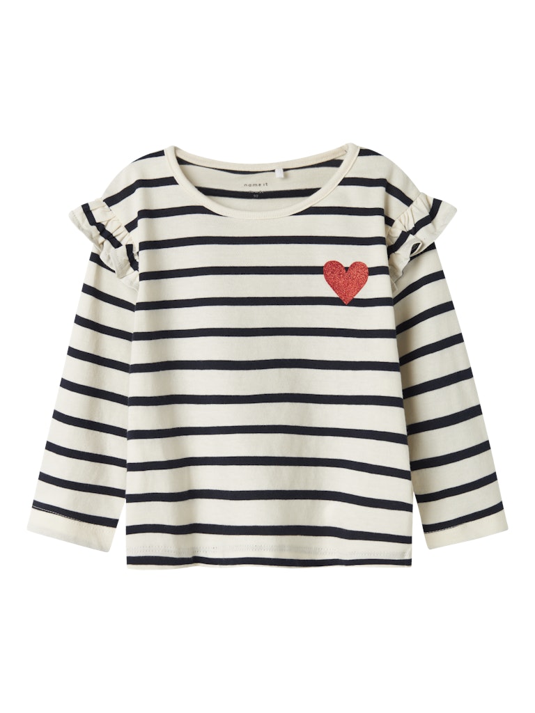 Girl's Tovelina Long Sleeve Top-Sea Salt-Front View