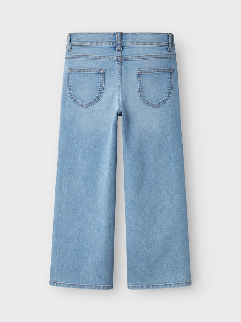 Rose Light Blue Wide Jeans-Back view
