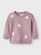 NAME IT Tella Long Sleeve Sweat-Elderberry Elderberry front view
