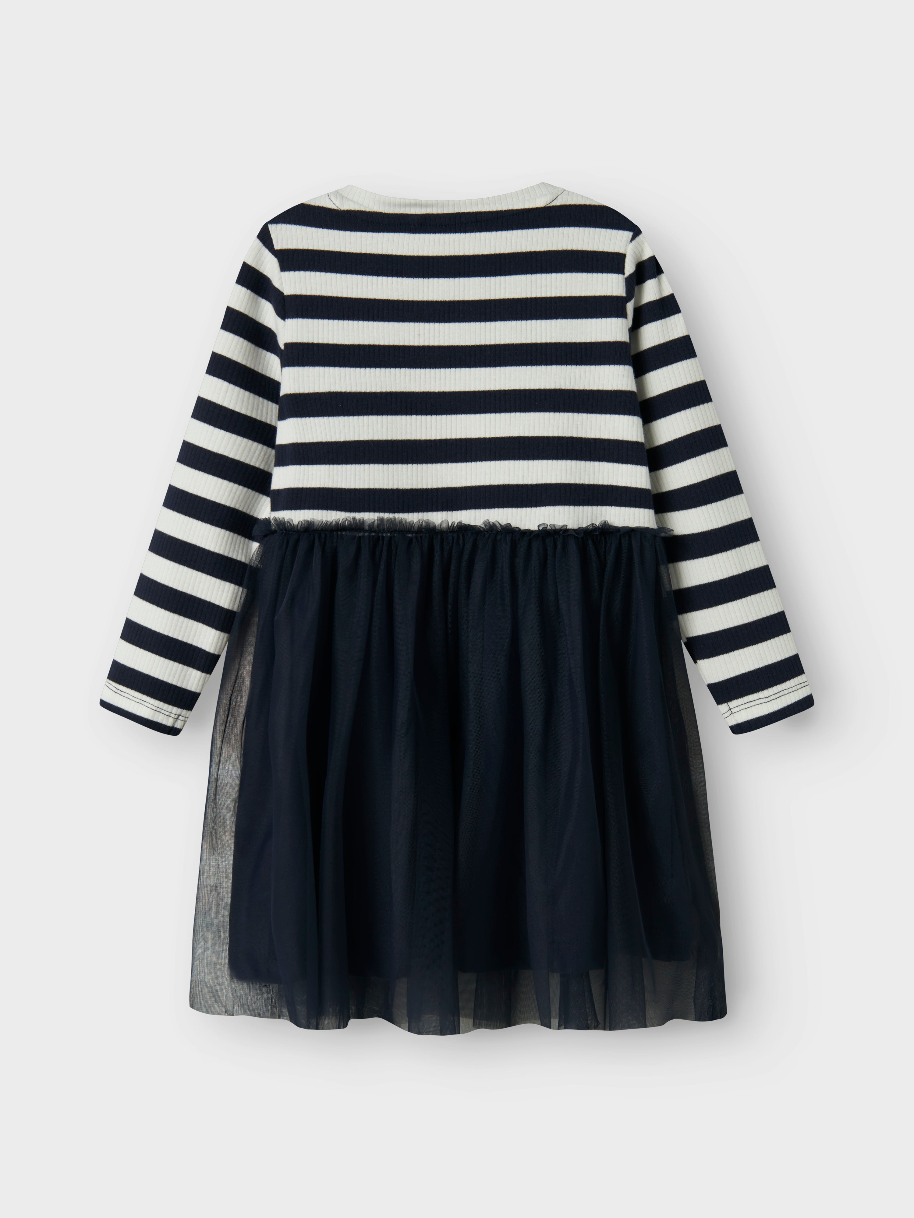 Girl's Taia Long Sleeve Dress-Navy Blazer-Back view