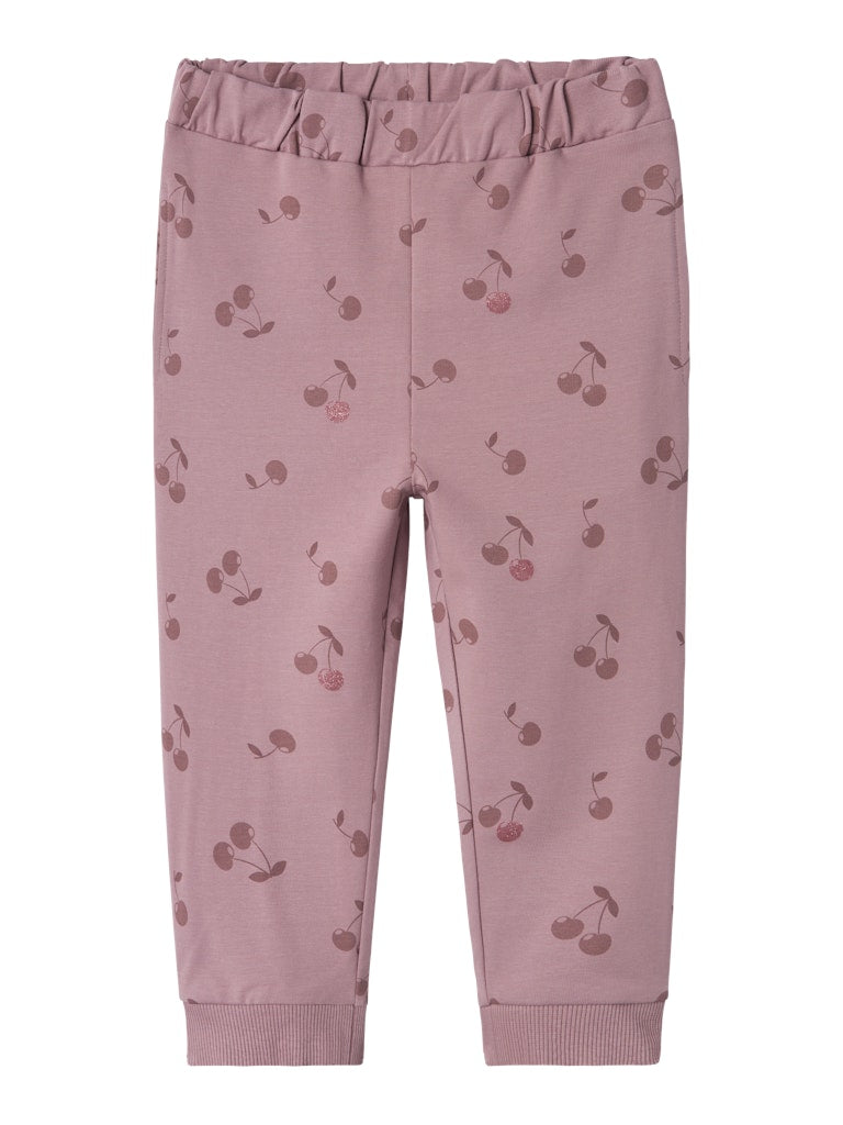 Girl's Bella Sweat Pant-Elderberry-Front View