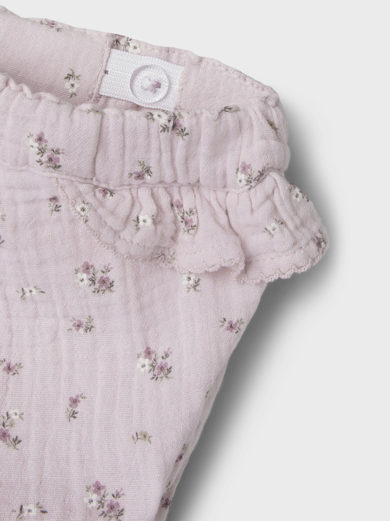 Newborn Detone Pant-Light Lilac-Close Up View