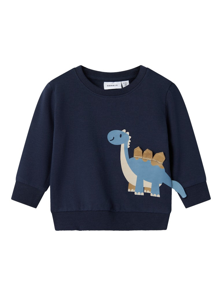 Newborn Dalvin Long Sleeve Sweat-Navy Blazer-Front View