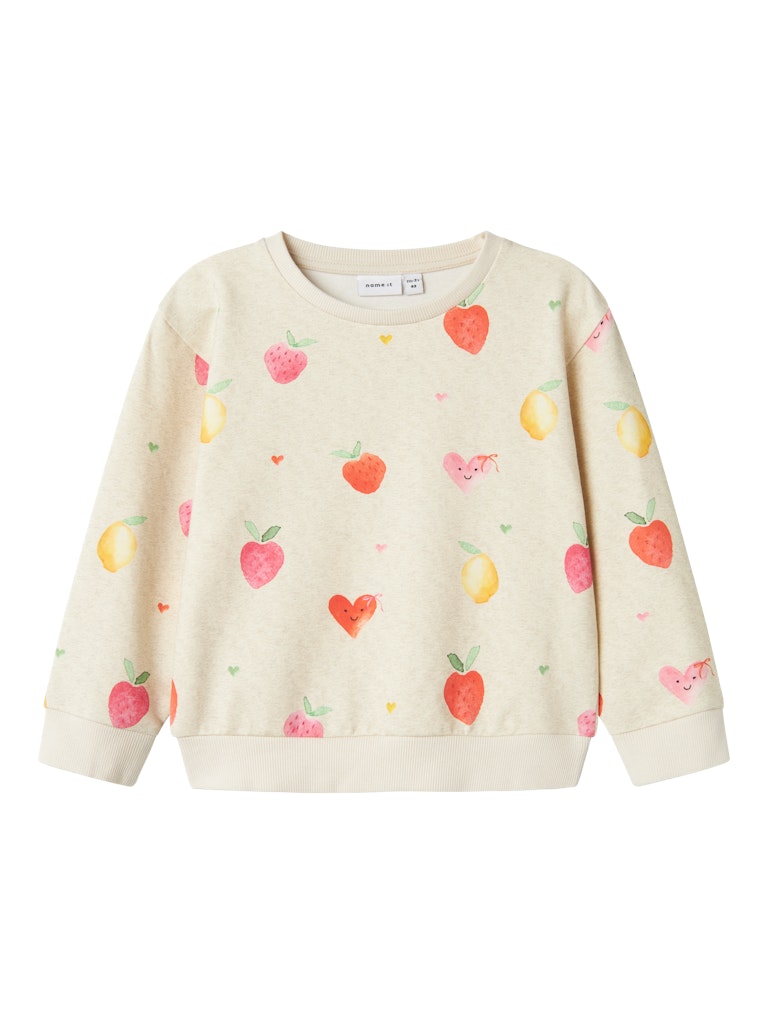 Mini Girl Folina Long Sleeve Sweat-Peyote Melange-Front View