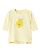 NAME IT Feva Long Sleeve Tunic-Pastel Yellow Pastel Yellow front view