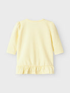 NAME IT Feva Long Sleeve Tunic-Pastel Yellow Pastel Yellow model front view