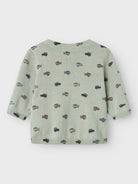 NAME IT Hurry Long Sleeve Knit Cardigan-Aqua Gray Aqua Gray detail view