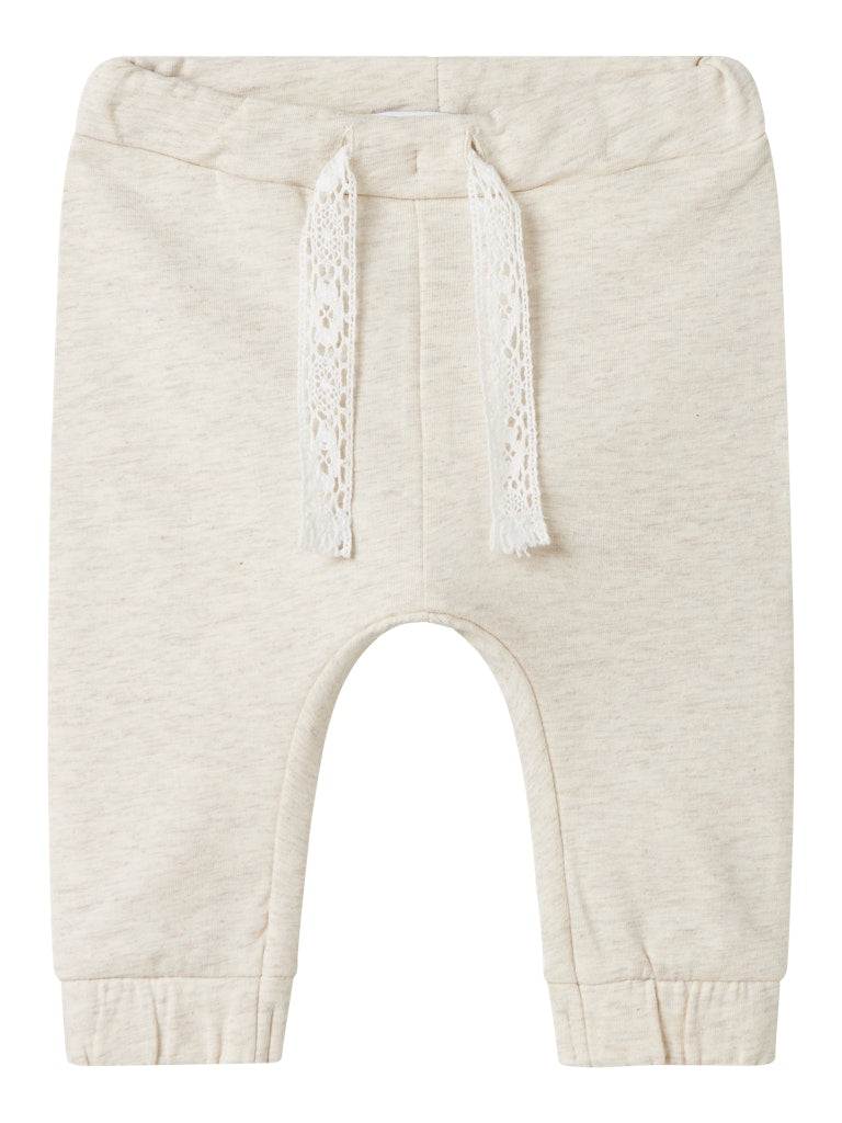 NAME IT Hush Light Sweat Pant-Peyote Melange peyote melange front view