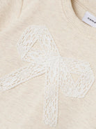 NAME IT Hush Long Sleeve Light Sweat-Peyote Melange peyote melange detail view