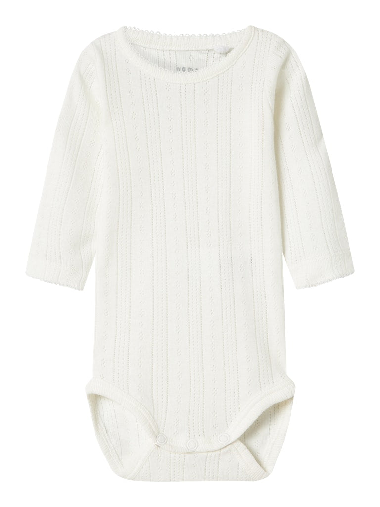 NAME IT Happy Cloud Dancer Body Suit CLOUD DANCER front view